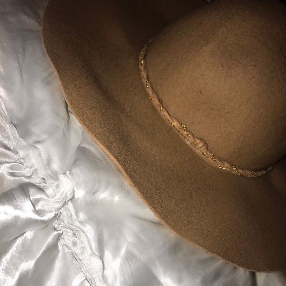 Gold braided- Trim Floppy Hat - Picture 2 of 5